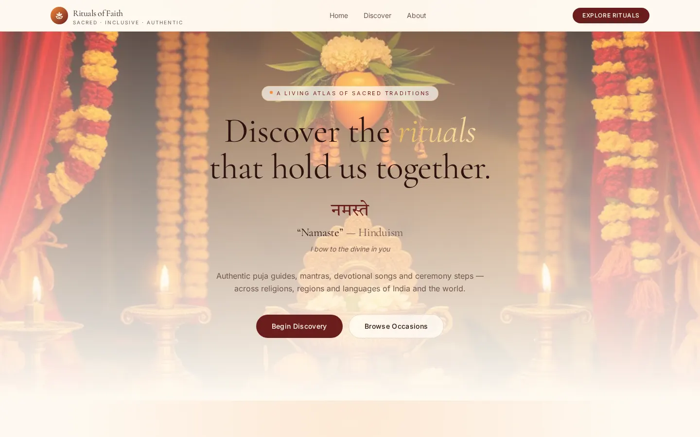 Homepage screenshot of the Divine Roots Wisdom website